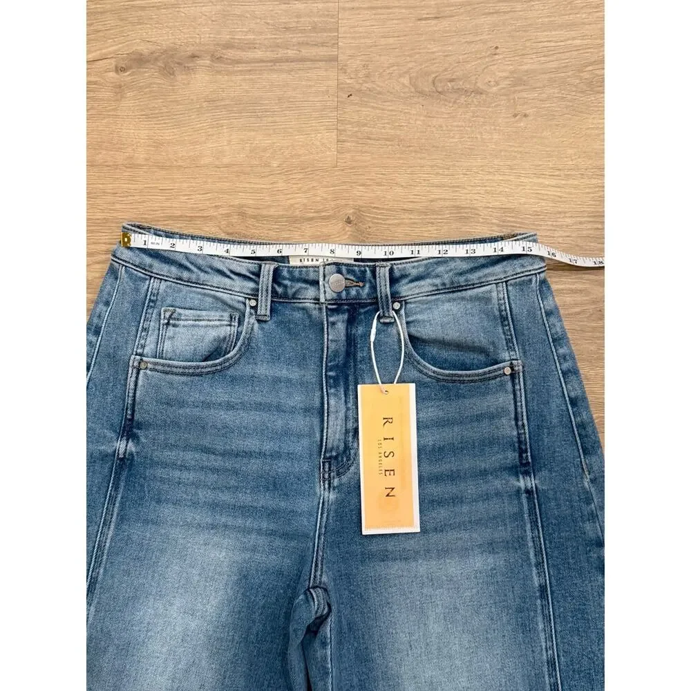 Risen Jeans - High-Rise Boyfriend Cuffed Barrel Jeans Womens Size 11/30 RDP5901 - Picture 6 of 11